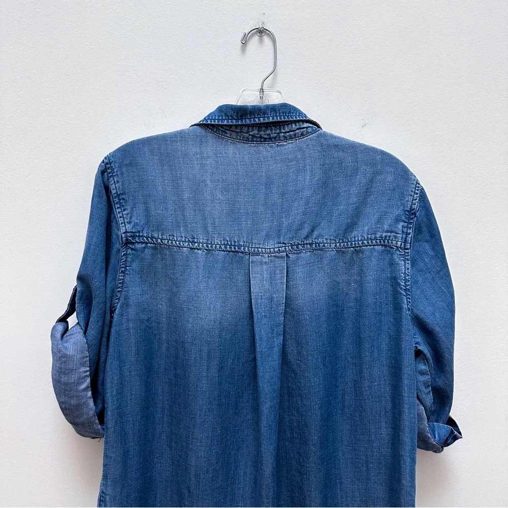 Anthropologie Cloth & Stone Tencel Chambray Dress - Picture 8 of 9